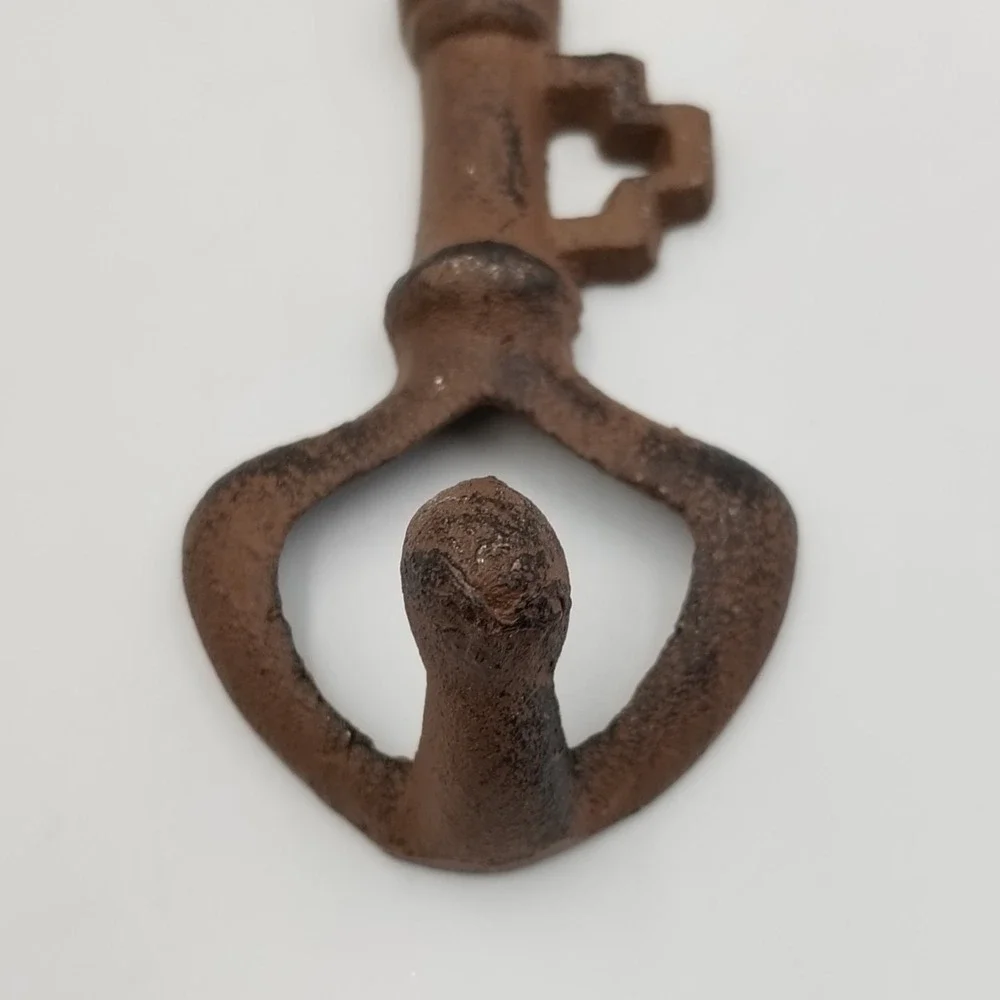 Antique Style Cast Iron Goodhealth Skeleton Key Wall Hook Hanger Rustic Vintage